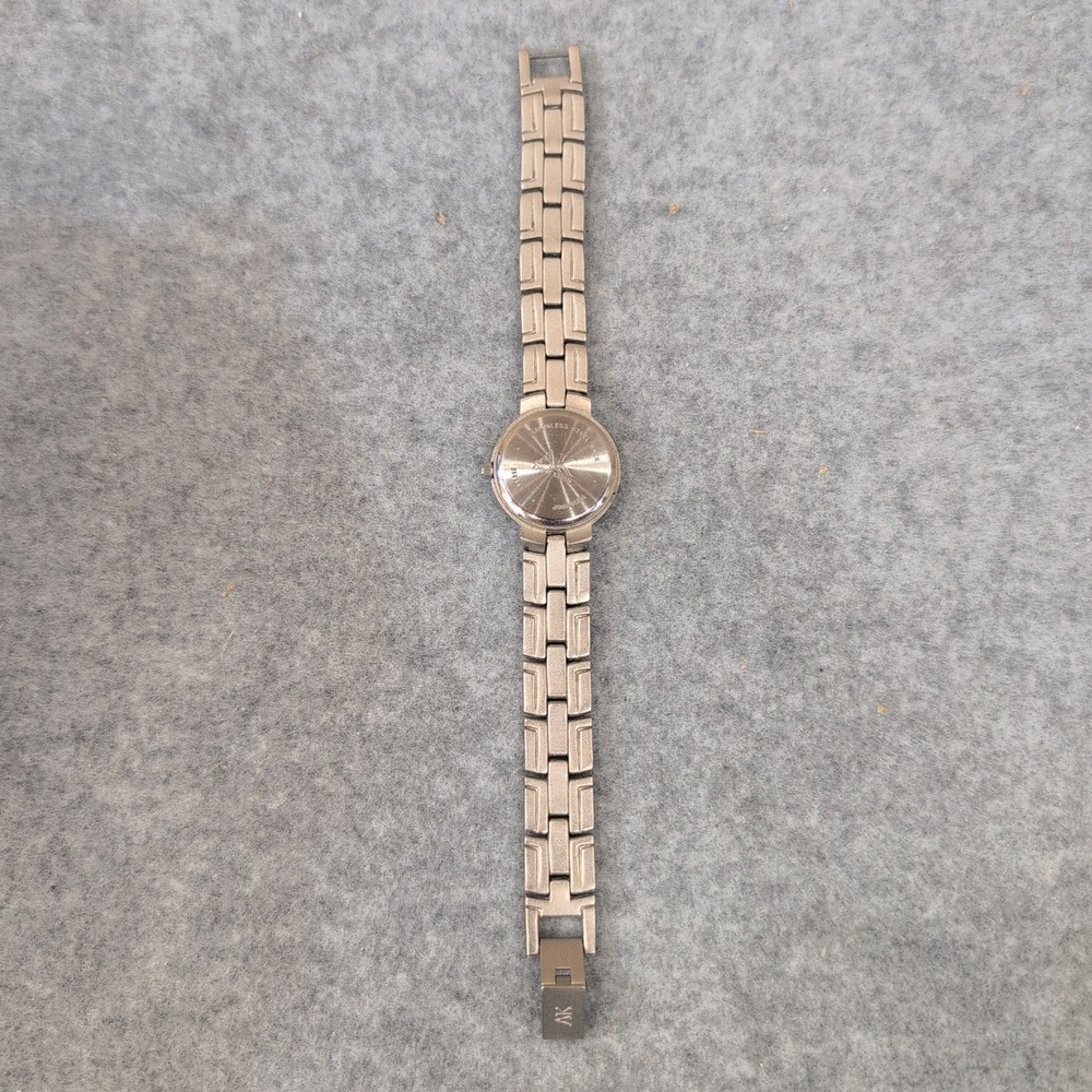 Anne Klein Diamond Accent Women's Silver Tone Bracelet Watch Dark Gray Dial - Picture 5 of 5